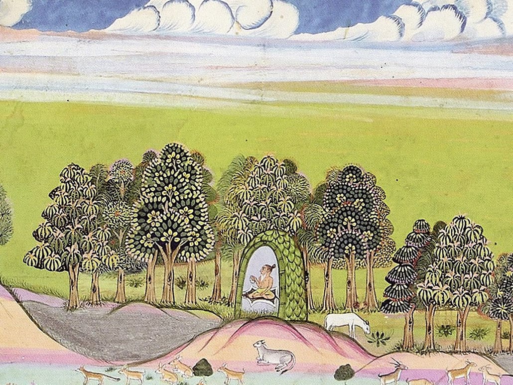 Rama Enters the Forest of Sages (detail), from the Ramcharitmanas of Tulsidas Jodhpur, ca. 1775, Mehrangarh Museum Trust