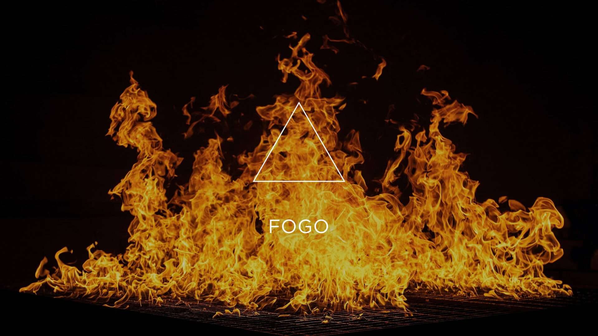 Labaredas de fogo e o símbolo do elemento Fogo