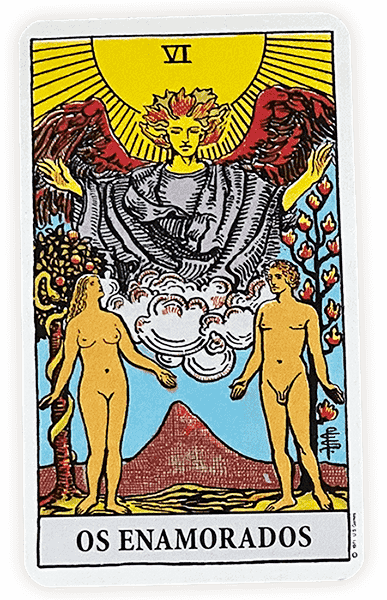 Tarot Rider Waite, carta Os Enamorados