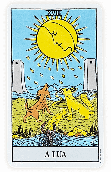 Tarot Rider Waite, carta A Lua